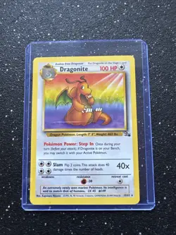 Dragonite 19/62 Fossil Rare Non-Holo Card - Pokemon LP - Image 1