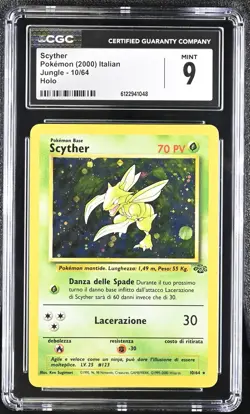 CGC 9 ITALIAN Scyther 2000 Jungle 10/64 Holo Pokemon Card - Image 1