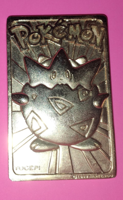Burger King Pokemon promo gold plated Togepi card - Image 1