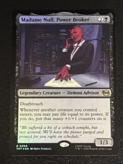 MTG Teenage Mutant Ninja Turtles Madame Null, Power Broker Foil 0066 NM Rare - Image 1
