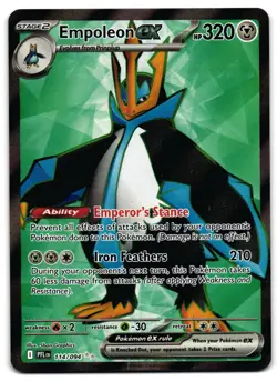 Empoleon ex 114/094 - 🌊 Phantasmal Flames Ultra Rare Pokemon TCG 🖤 - MP - Image 1