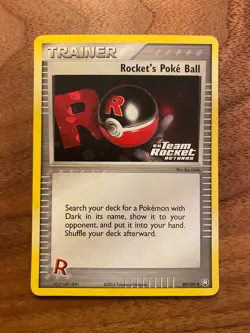 2004 Pokemon EX Team Rocket Returns Rocket's Poke Ball Reverse Holo #89/109 LP - Image 1