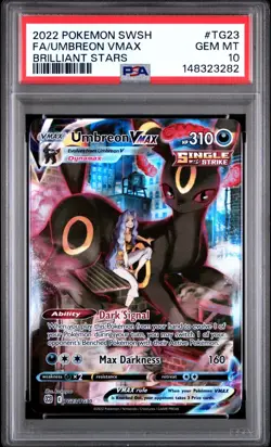 PSA 10 UMBREON VMAX TG23/TG30 FULL ART BRILLIANT STARS POKEMON 🌑 - Image 1