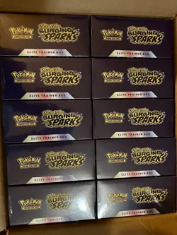10x Pokemon Surging Sparks Elite Trainer Box ETB Lot of 10 Brand New Sealed - Image 1