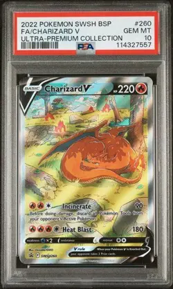 2022 Pokemon Charizard V Black Star Promo #260 PSA 10 - Image 1