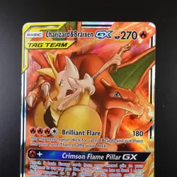 Charizard & Braixen GX 22/236 Pokemon Cosmic Eclipse Holo Full Art Card - Image 2