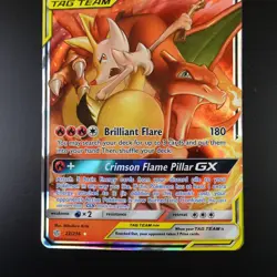 Charizard & Braixen GX 22/236 Pokemon Cosmic Eclipse Holo Full Art Card - Image 3