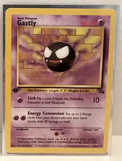 Gastly 33/62 Fossil Regular First Edition Pokemon Card - Image 1