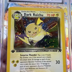 1st Edition Dark Raichu 8.5 83/82 Pokemon Team Rocket Holo CGC - Image 3