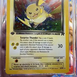 1st Edition Dark Raichu 8.5 83/82 Pokemon Team Rocket Holo CGC - Image 4