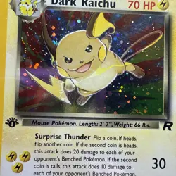 1st Edition Dark Raichu 8.5 83/82 Pokemon Team Rocket Holo CGC - Image 5