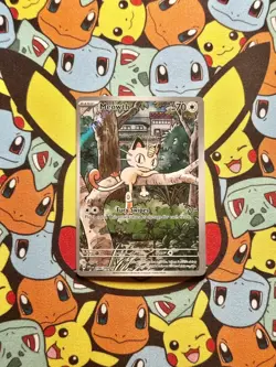 Pokemon Meowth 106/094 Me02: Phantasmal Flames Illustration Rare Holo NM Mint - Image 1