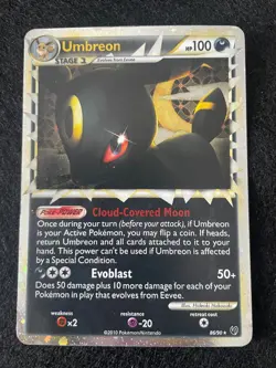 Pokemon Umbreon Prime 86/90 Undaunted Holo Rare 2010 LP - Image 2