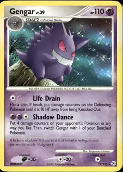 Gengar 27/130 Rare DP Diamond Pearl Base Pokemon - Image 1