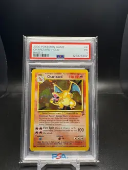 2000 POKEMON BASE SET 2 #4 CHARIZARD-HOLO PSA 1 - Image 1