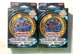 yugioh 2X GENERATION FORCE SPECIAL EDITION SEALED BOX -3 PACKS +SUPER RARE PROMO - Image 1