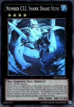 Number C32: Shark Drake Veiss Unl Ed Ghost ABYR-EN039 Yu-Gi-Oh! - Image 1