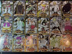 One Piece Set of 18 Ultra Rare Premium Collectible Anime Gold Silver Cards - Image 1