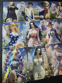 One Piece Set of 18 Collectible Character Anime Picnic Spring Cards Luffy Zoro - Image 2