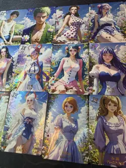 One Piece Set of 18 Collectible Character Anime Picnic Spring Cards Luffy Zoro - Image 4
