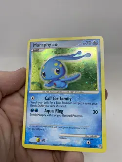 Manaphy 9/130 Holo Rare Diamond & Pearl Base Set Pokemon Card Near Mint - Image 3
