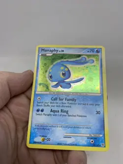 Manaphy 9/130 Holo Rare Diamond & Pearl Base Set Pokemon Card Near Mint - Image 4