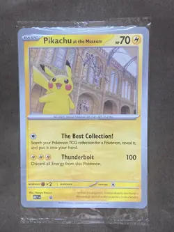 Pikachu At The Museum (sealed) Pokemon TCG Promo Oversized Card - Image 1