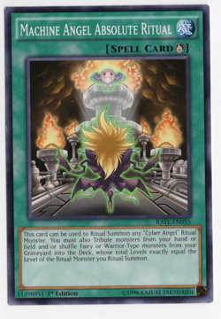 Machine Angel Absolute Ritual 1st Edition RATE-EN055 1996 Yu-gi-oh Card - Image 1