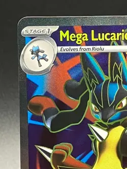 Mega Lucario ex 160/132 Full Art Holo Ultra Rare Pokemon TCG Mega Evolution NM+ - Image 3