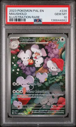Maushold # 226 PSA 10 IR Paldea Evolved Pokemon TCG 2023 - Image 1