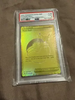 2021 Pokemon Celebrations Ultra Premium Collection Gold Poke Ball SWSH146 PSA 9 - Image 1