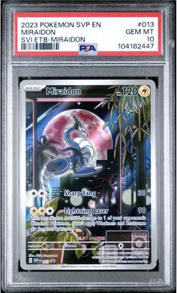 2023 Pokemon SVP EN-SV Black Star Promo #013 Miraidon PSA 10 - Image 1