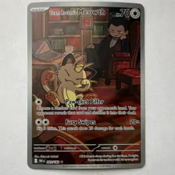 Pokemon Team Rocket's Meowth 203/182 Sv10 Destined Rivals Illustration Rare Ful… - Image 3