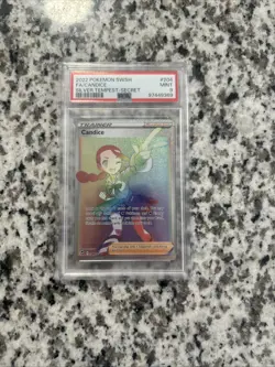 Pokemon TCG Candice Silver Tempest 204/195 Rainbow Trainer PSA 9 - Image 1