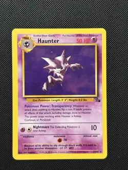 Pokemon WOTC Fossil Set - Haunter - 21/62 - Holo Rare - Unlimited Edition - NM - Image 2