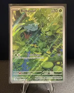 Pokemon Bulbasaur 166/165 SV: Scarlet & Violet 151 Illustration Rare Near Mint - Image 1