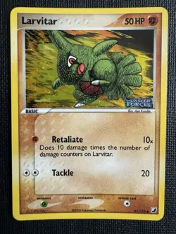 Larvitar Reverse Holo Pokemon Card EX Unseen Forces STAMPED 61/115 NM - Image 1