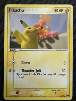 Pikachu 16/17 POP Series 2 Pokemon Card 2005 Yuka Morii - Image 1