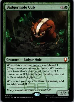 Badgermole Cub 167 MTG Avatar The Last Airbender Mythic Rare Normal NM - Image 1
