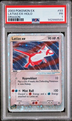 SWIRL PSA 1 2003 Pokemon EX Dragon Latias EX Holo Foil Rare 93/97 - Image 1