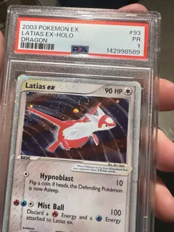 SWIRL PSA 1 2003 Pokemon EX Dragon Latias EX Holo Foil Rare 93/97 - Image 3