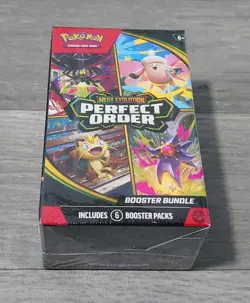 Pokemon TCG Mega Evolution Perfect Order Booster Bundle 6 Packs Sealed - Image 1