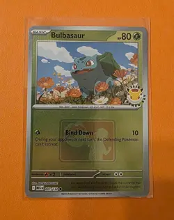 Pokemon Bulbasaur 001/132 Pokemon Day 2026 Promo Reverse Holo Mega Evolutions NM - Image 1