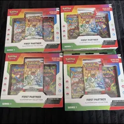 Pokemon TCG First Partner Illustration Collection Series 1 New Sealed lot of 4 - Image 1