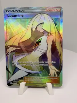 Pokemon TCG Lusamine Full Art Holo Trainer Sm-Crimson Invasion 110/111 - Image 1