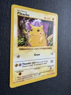 Pikachu 58/102 Shadowless Red Cheeks Base Set 1999 WOTC Pokemon Vintage NM - Image 2