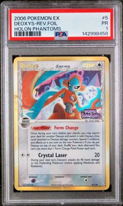 PSA 1 PR 2006 Pokemon EX Holon Phantoms Deoxys Delta Species REVERSE Holo 5/110 - Image 1