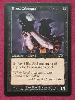 Magic The Gathering LEGIONS BLOOD CELEBRANT black card MTG - Image 1