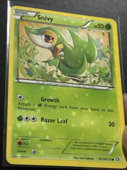 Snivy Radiant Collection Legendary Treasures RC1 Pokemon Card 2013 LP Holo - Image 2