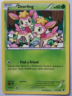 Deerling 8/124 VLP - XY Fates Collide Pokemon Card - Kanako Eo Art - Image 1
